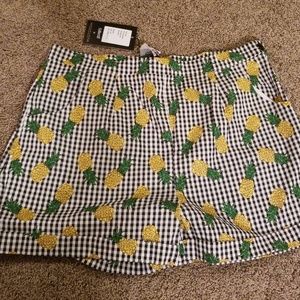 Pineapple Gingham Shorts